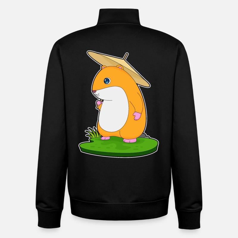 Hamster Regen Regenschirm - Unisex Organic Zip Sweatshirt von Stanley/Stella - Schwarz