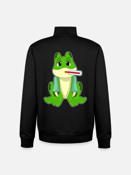 Frog Clinical Thermometer - Unisex Organic Zip Sweatshirt by Stanley/Stella - black