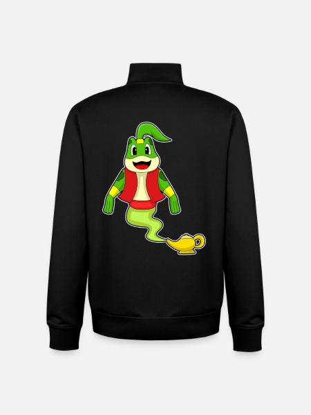 Génie grenouille - Sweat zippé unisexe en coton bio Stanley/Stella - noir