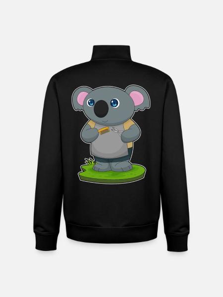 Koala Coiffeur Ciseaux Peigne - Sweat zippé unisexe en coton bio Stanley/Stella - noir