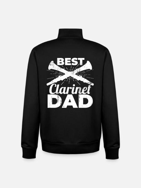 Clarinet player father - Unisex Organic Zip Sweatshirt by Stanley/Stella - black