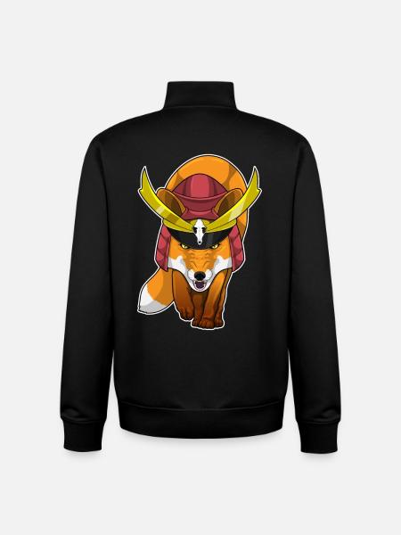 Fuchs Samurai Kampfsport - Unisex Organic Zip Sweatshirt von Stanley/Stella - Schwarz