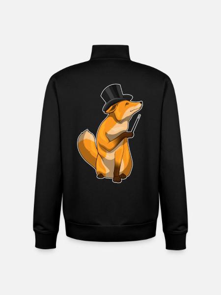 Fuchs Zauberer Zauberstab - Unisex Organic Zip Sweatshirt von Stanley/Stella - Schwarz