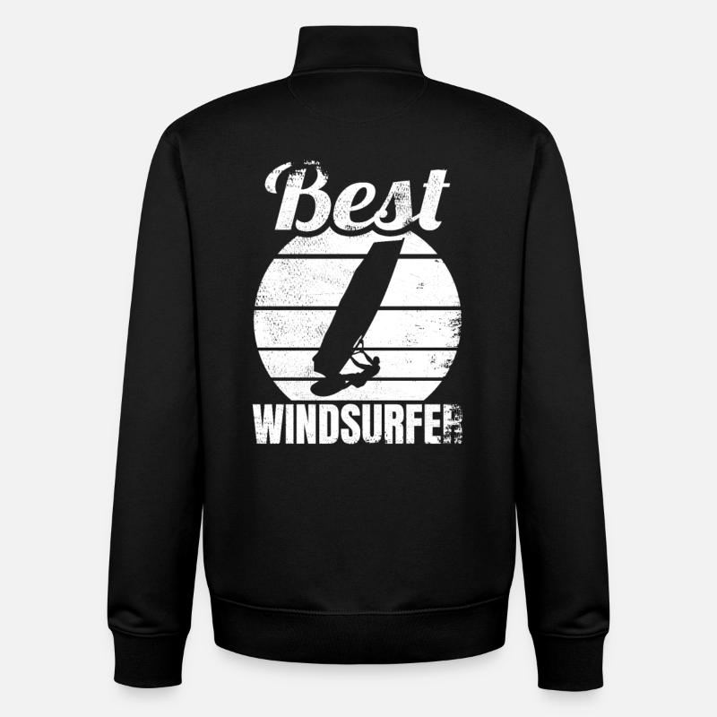 Best Windsurfer - Unisex Organic Zip Sweatshirt by Stanley/Stella - black