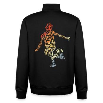 Fußballspieler Skizze - Unisex Organic Zip Sweatshirt von Stanley/Stella - Schwarz - Hinten - AI Model Male 185 light (185cm)