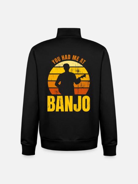 Zitat Banjospieler - Unisex Organic Zip Sweatshirt von Stanley/Stella - Schwarz