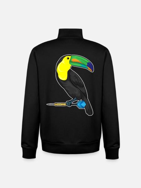 Toucan Dart Dart - Unisex Organic Zip Sweatshirt by Stanley/Stella - black
