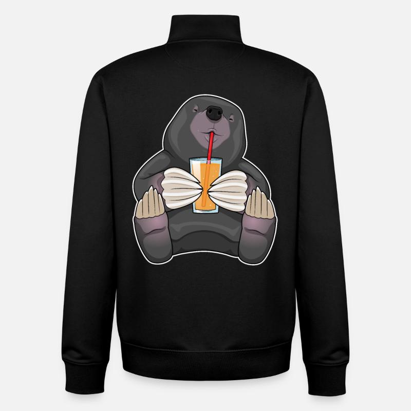 Mole juice - Unisex Organic Zip Sweatshirt by Stanley/Stella - black