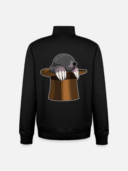 Mole Cylinder - Unisex Organic Zip Sweatshirt by Stanley/Stella - black