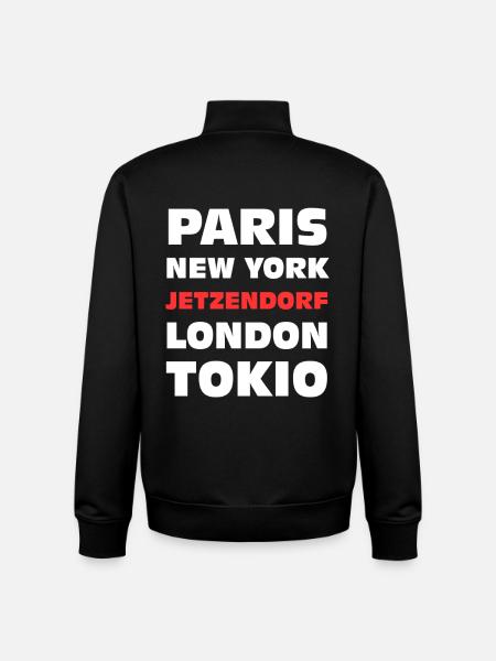 Jetzendorf Bavaria funny - Unisex Organic Zip Sweatshirt by Stanley/Stella - black