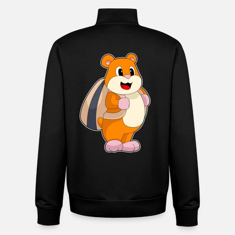 Hamster Samen Rucksack - Unisex Organic Zip Sweatshirt von Stanley/Stella - Schwarz