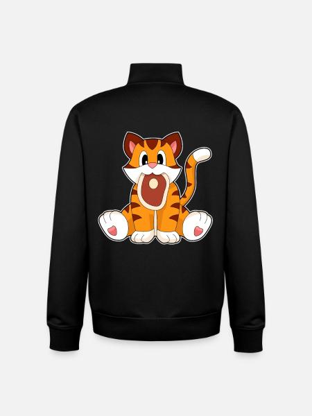 Tiger Fleisch - Unisex Organic Zip Sweatshirt von Stanley/Stella - Schwarz