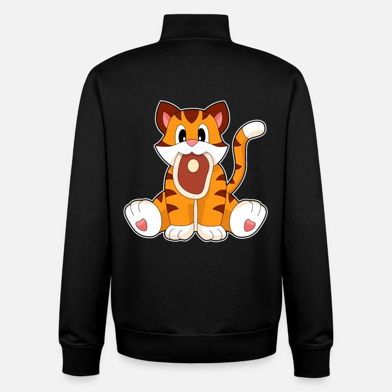Tiger Meat - Unisex Organic Zip Sweatshirt by Stanley/Stella - black