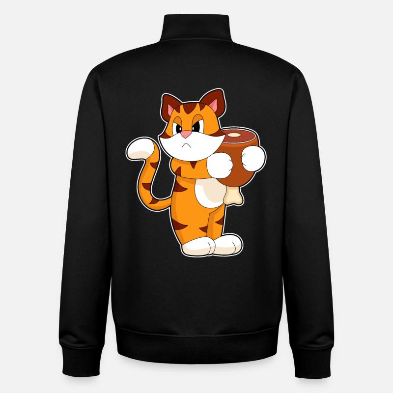 Tiger Meat - Unisex Organic Zip Sweatshirt by Stanley/Stella - black