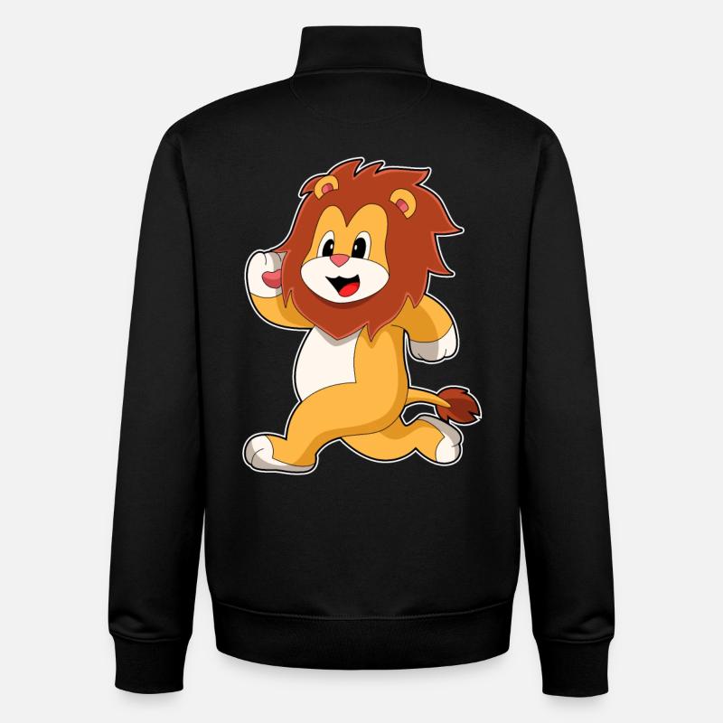 Löwe Jogger Joggen - Unisex Organic Zip Sweatshirt von Stanley/Stella - Schwarz