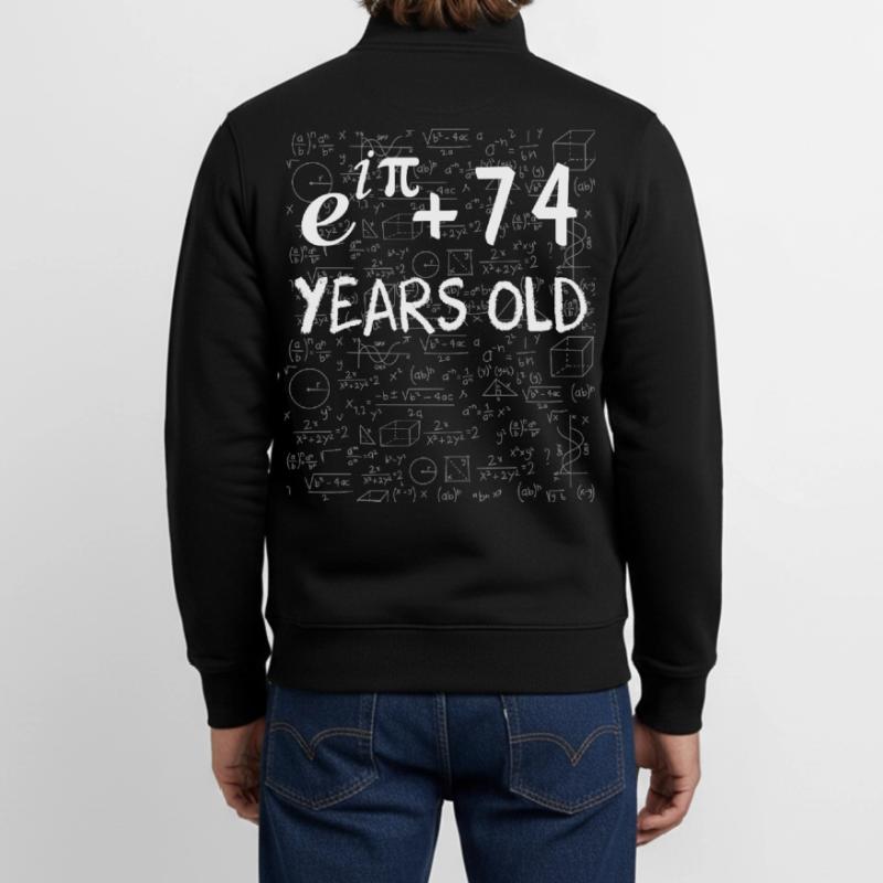 73rd Birthday 73 Years Euler Identity Math Gift Unisex Organic Zip Sweatshirt by Stanley/Stella