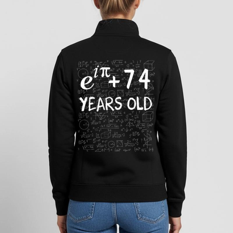73rd Birthday 73 Years Euler Identity Math Gift Unisex Organic Zip Sweatshirt by Stanley/Stella