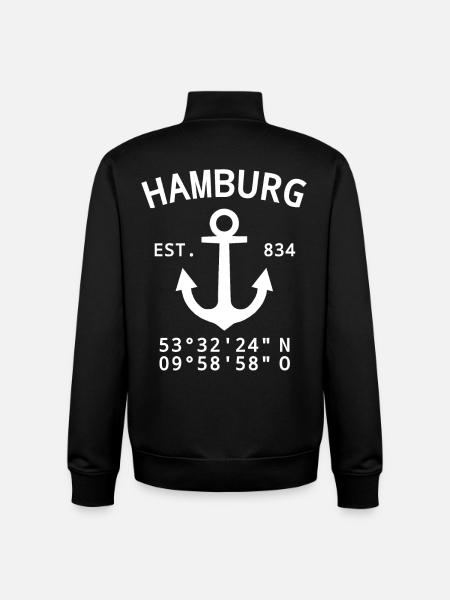 Hamburg Hafen - Unisex Organic Zip Sweatshirt von Stanley/Stella - Schwarz