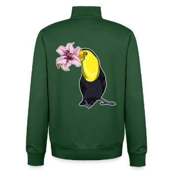 Lys toucan - Sweat zippé unisexe en coton bio Stanley/Stella - vert bouteille - Dos - AI Model Male 185 dark (185cm)
