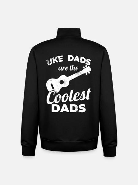 Ukulele Papa - Unisex Organic Zip Sweatshirt by Stanley/Stella - black