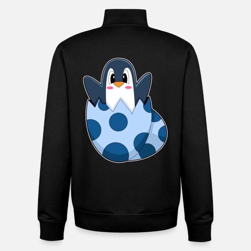 Penguin Egg - Unisex Organic Zip Sweatshirt by Stanley/Stella - black