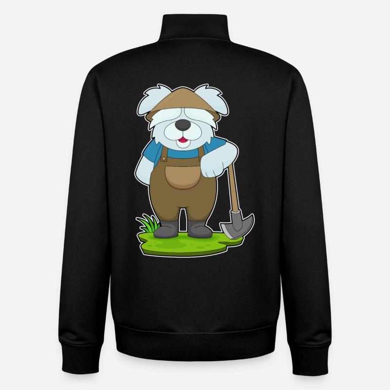 Pioche éleveuse de chiens - Sweat zippé unisexe en coton bio Stanley/Stella - noir