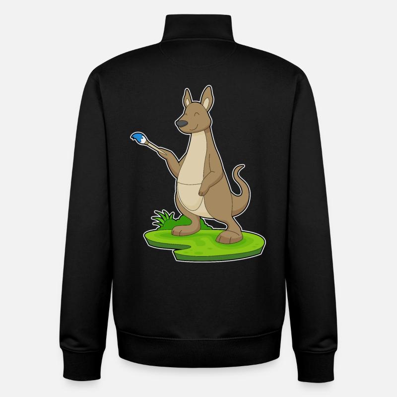 Känguru Maler Pinsel Malen - Unisex Organic Zip Sweatshirt von Stanley/Stella - Schwarz