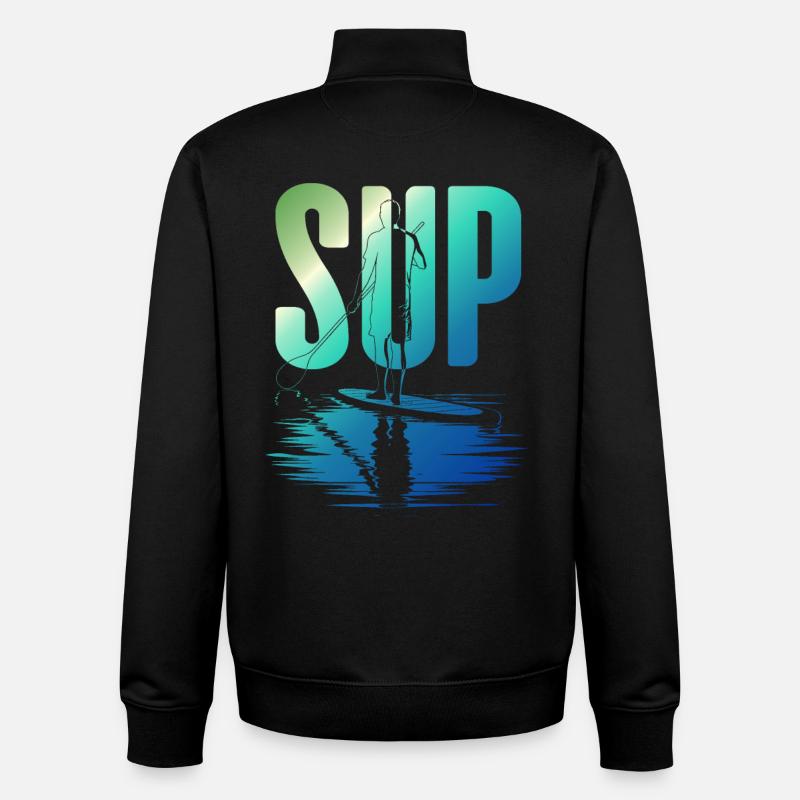SUP - Sweat zippé unisexe en coton bio Stanley/Stella - noir