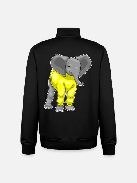 Elefant Winter Pullover - Unisex Organic Zip Sweatshirt von Stanley/Stella - Schwarz