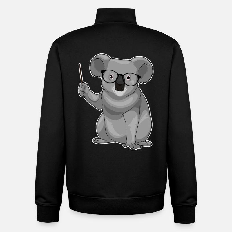 Koala Lehrer Pointer - Unisex Organic Zip Sweatshirt von Stanley/Stella - Schwarz