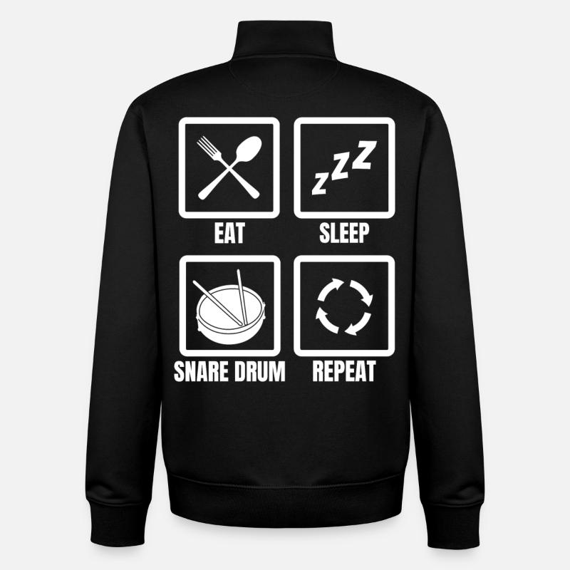 Drummer Schedule - Unisex Organic Zip Sweatshirt by Stanley/Stella - black