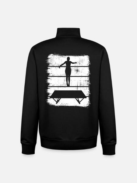 Dessin de trampoline - Sweat zippé unisexe en coton bio Stanley/Stella - noir
