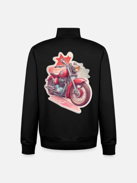 Motorcycle Design - Unisex Organic Zip Sweatshirt by Stanley/Stella - black