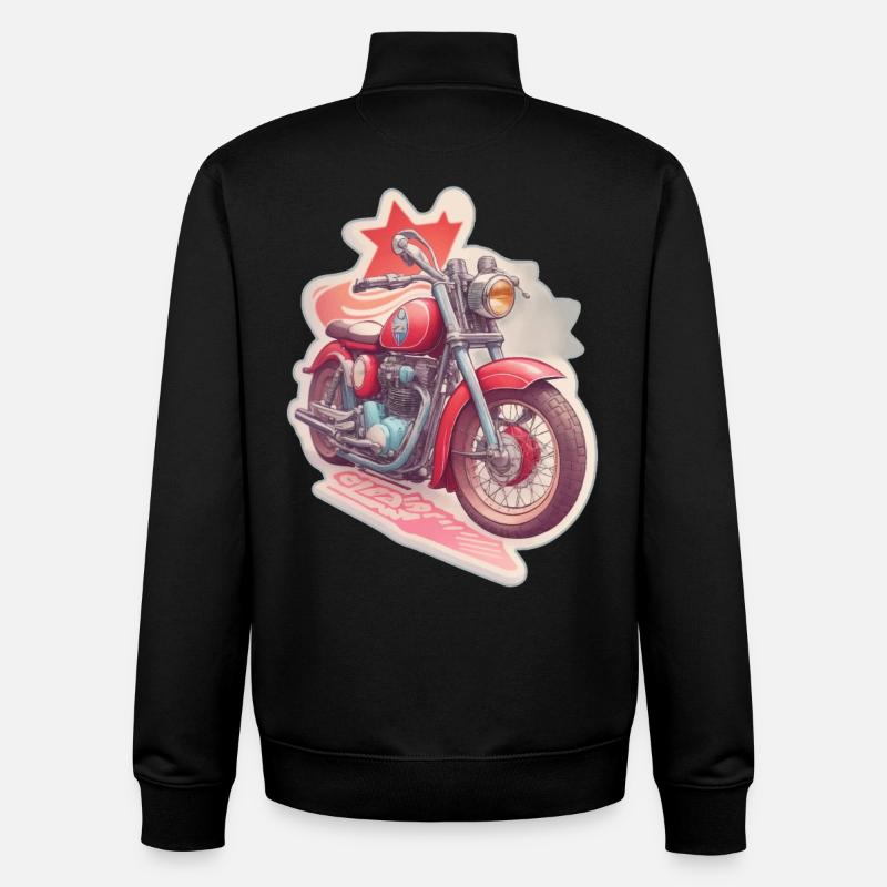 Motorrad Design - Unisex Organic Zip Sweatshirt von Stanley/Stella - Schwarz