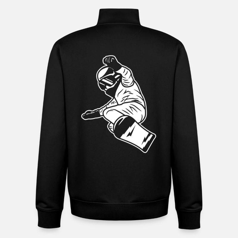 Snowboard Boy - Unisex Organic Zip Sweatshirt by Stanley/Stella - black