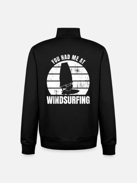 Funny windsurfer saying - Unisex Organic Zip Sweatshirt by Stanley/Stella - black