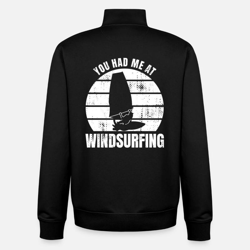 Lustiger Windsurfer Spruch - Unisex Organic Zip Sweatshirt von Stanley/Stella - Schwarz