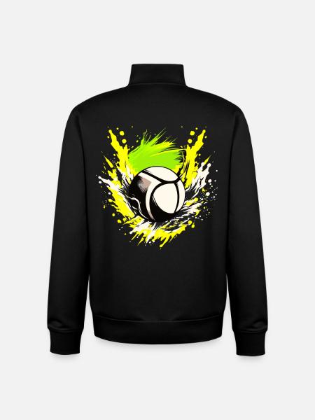 Volleyball Logo - Unisex Organic Zip Sweatshirt by Stanley/Stella - black