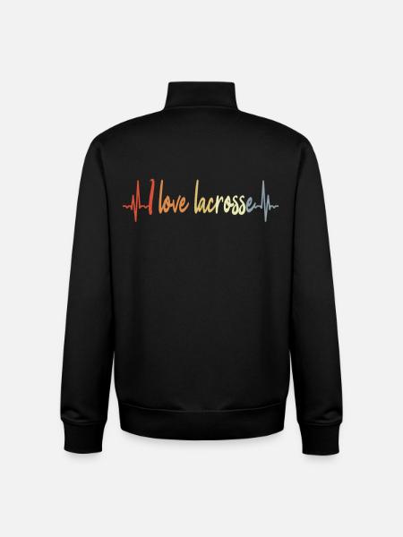 Lacrosse ECG Heartline - Unisex Organic Zip Sweatshirt by Stanley/Stella - black