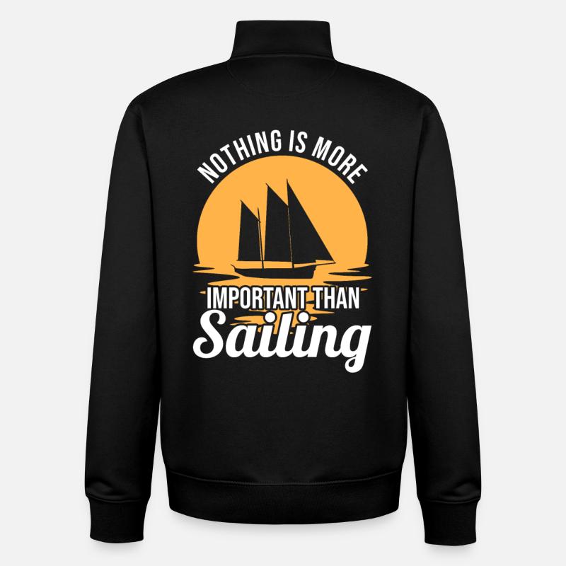 Sailing Motivation - Unisex Organic Zip Sweatshirt by Stanley/Stella - black