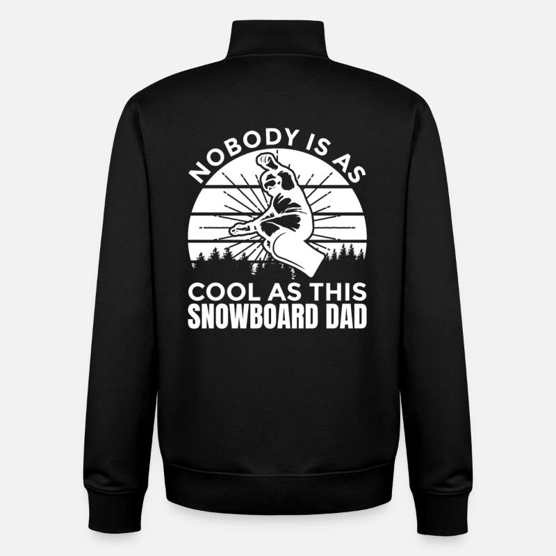 Snowboard Vater - Unisex Organic Zip Sweatshirt von Stanley/Stella - Schwarz