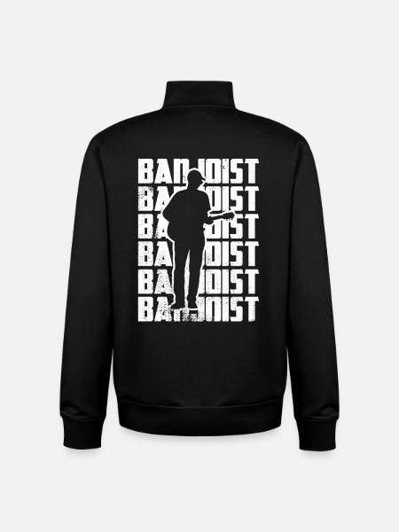 Funny banjoist - Unisex Organic Zip Sweatshirt by Stanley/Stella - black
