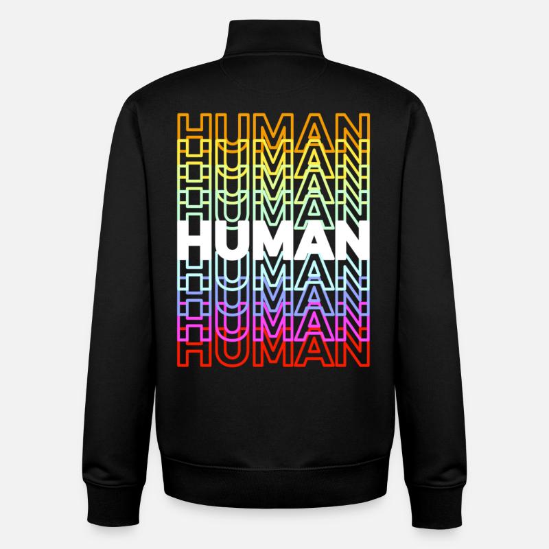 Human Pride LGBT - Unisex Organic Zip Sweatshirt von Stanley/Stella - Schwarz