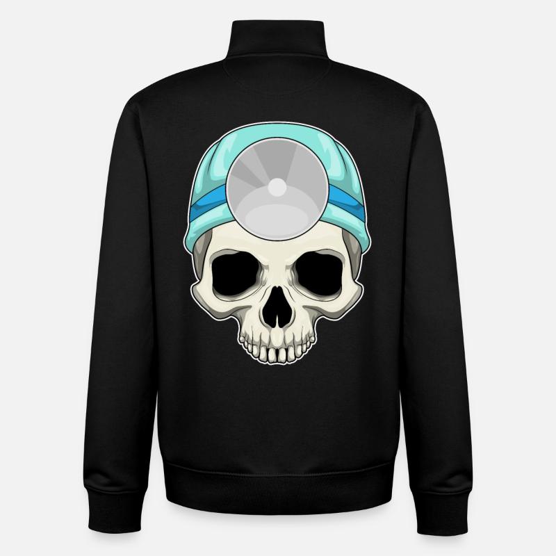 Skull Doctor Stéthoscope - Sweat zippé unisexe en coton bio Stanley/Stella - noir