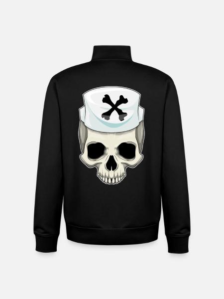 Skull Nurse - Unisex Organic Zip Sweatshirt by Stanley/Stella - black