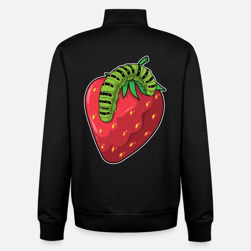 Raupe Erdbeere - Unisex Organic Zip Sweatshirt von Stanley/Stella - Schwarz