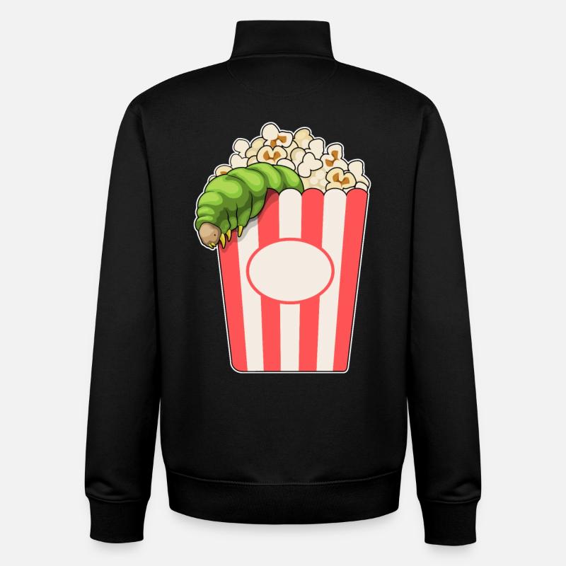 Raupe Popcorn - Unisex Organic Zip Sweatshirt von Stanley/Stella - Schwarz