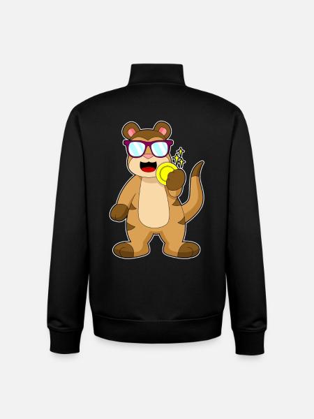 Pièce d’or suricate - Sweat zippé unisexe en coton bio Stanley/Stella - noir