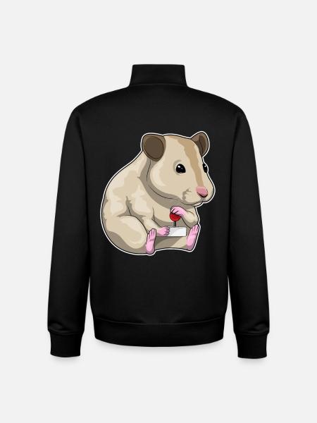 Hamster Gamer Controller - Unisex Organic Zip Sweatshirt von Stanley/Stella - Schwarz