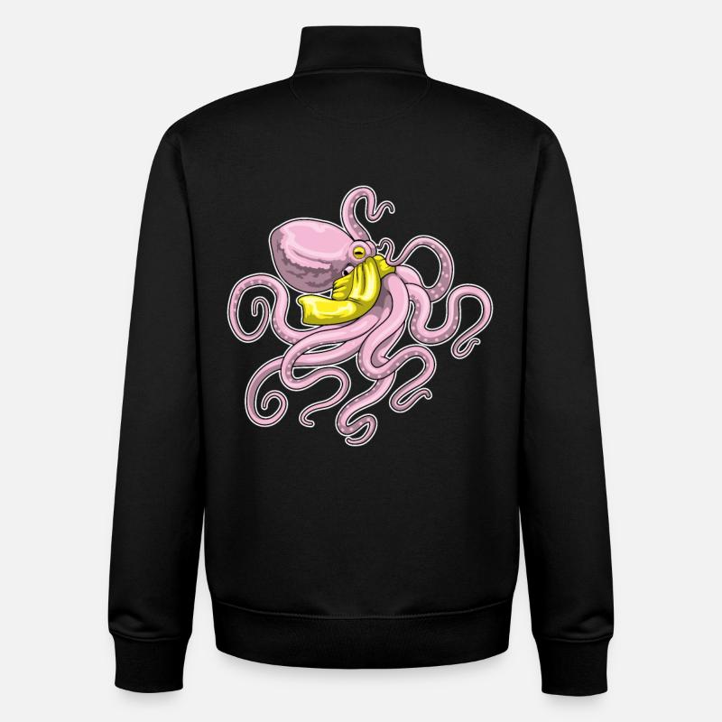 Krake Schal - Unisex Organic Zip Sweatshirt von Stanley/Stella - Schwarz